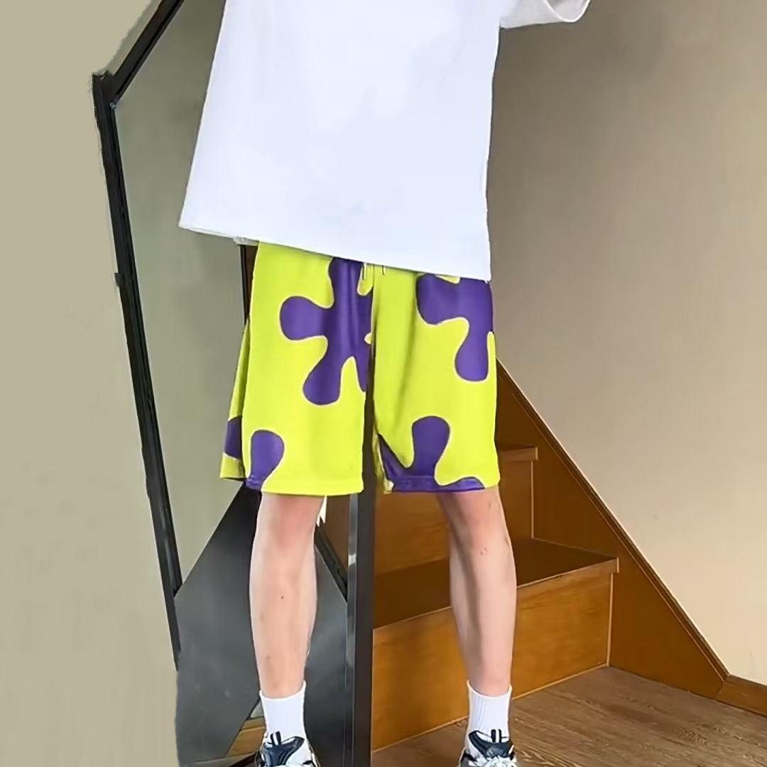 夏季新款美式派大星短裤男潮牌薄