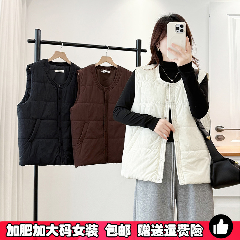 韩系大码时尚棉马甲外穿叠穿坎肩