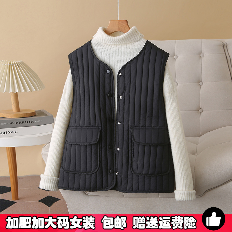 大码女装棉马甲冬季保暖棉背心