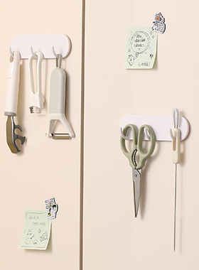 磁吸挂钩强力冰箱免打孔壁挂挂勾创意入户门后吸铁磁力放钥匙粘钩