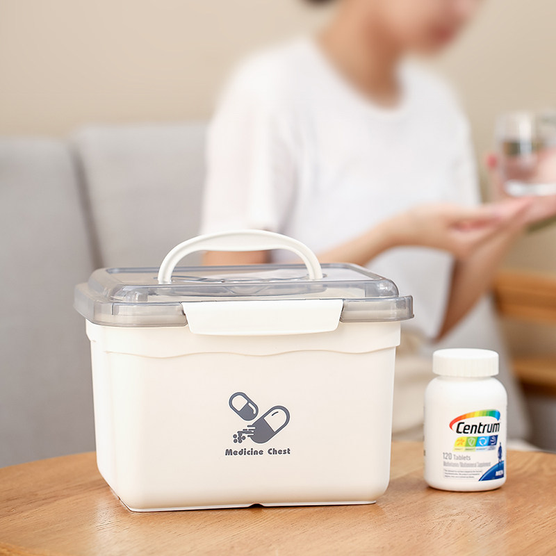清仓！药箱家用婴幼童药箱医护收纳盒大容量双层家庭装应急救箱,收纳整理,医药箱,淘宝优惠券,粉丝福利购,淘宝优惠卷