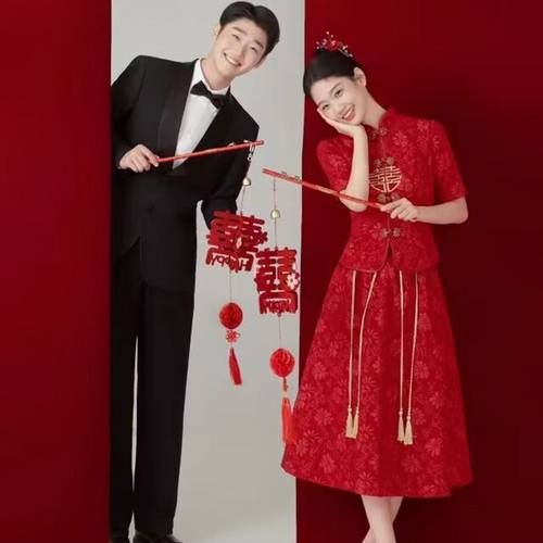 新款手持喜字灯笼新中式手拿红喜