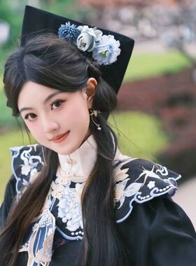 diy学士帽成品簪花仿真花大学生
