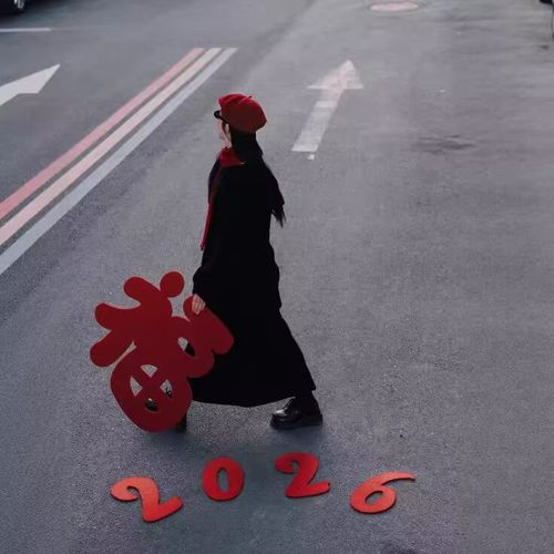 2026福字毛毡板新年拍照道具