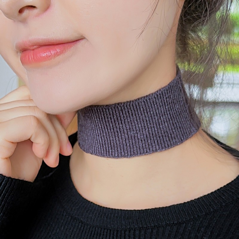 娟夫人针织韩版毛线颈带装饰