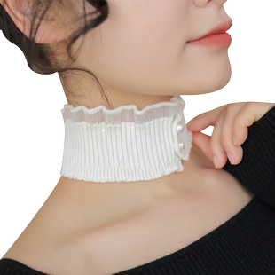 韩版针织衣领荷叶边领口装饰颈饰毛衣小立领秋装假领子蕾丝配饰女