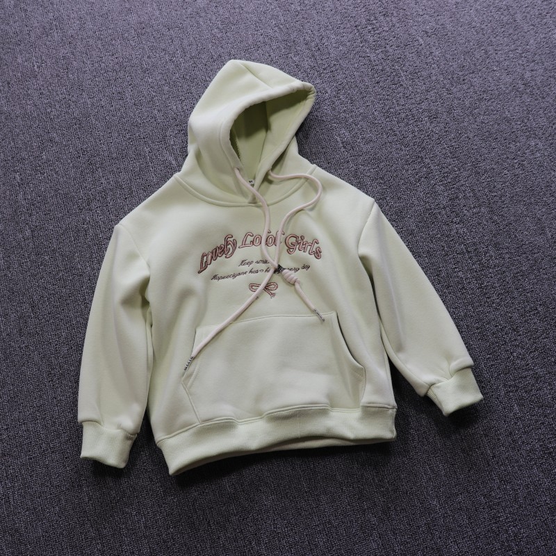 加绒童装连帽卫衣女童春秋新款