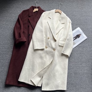 宽松显瘦赫本风毛呢外套 新款 双面呢大衣女中长款 2026秋冬韩版