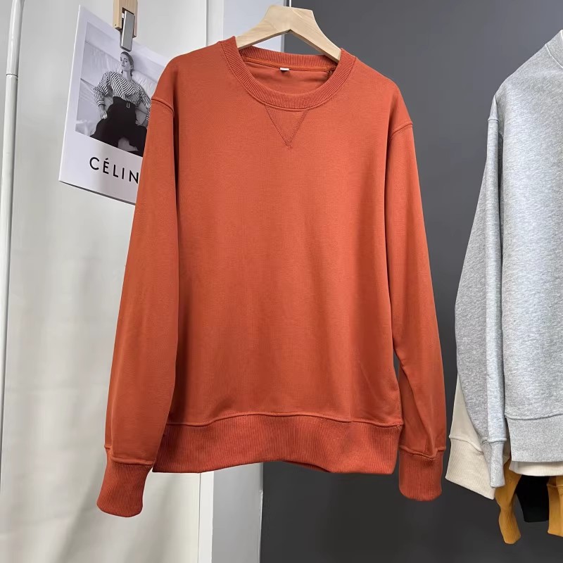 试衣间男女款卫衣U家新款圆领纯色套头卫衣女简约宽松大版上衣