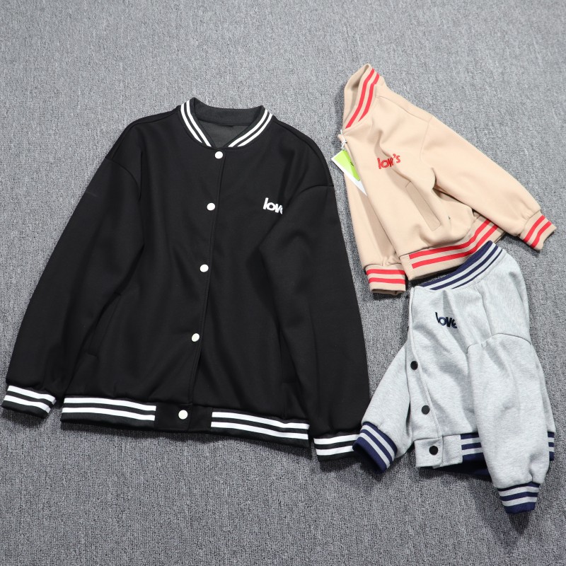 童装春秋韩版洋气字母棒球服外套