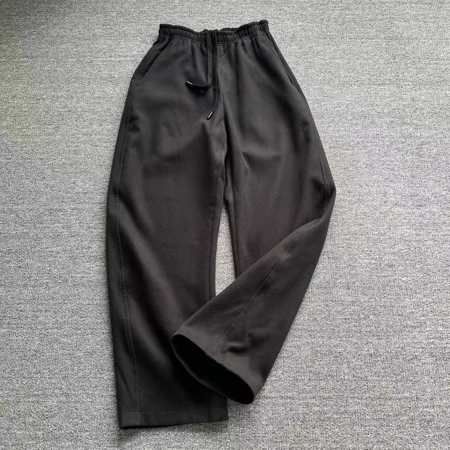 羊毛高腰老钱风弯刀裤毛呢阔腿裤