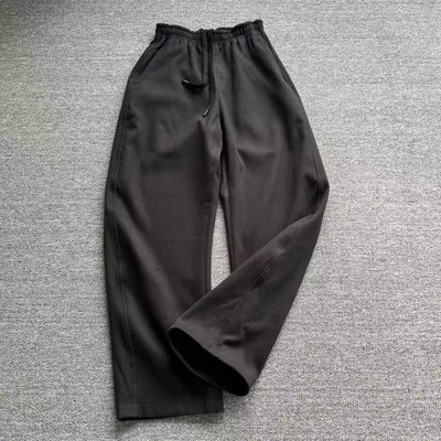 羊毛高腰老钱风弯刀裤毛呢阔腿裤