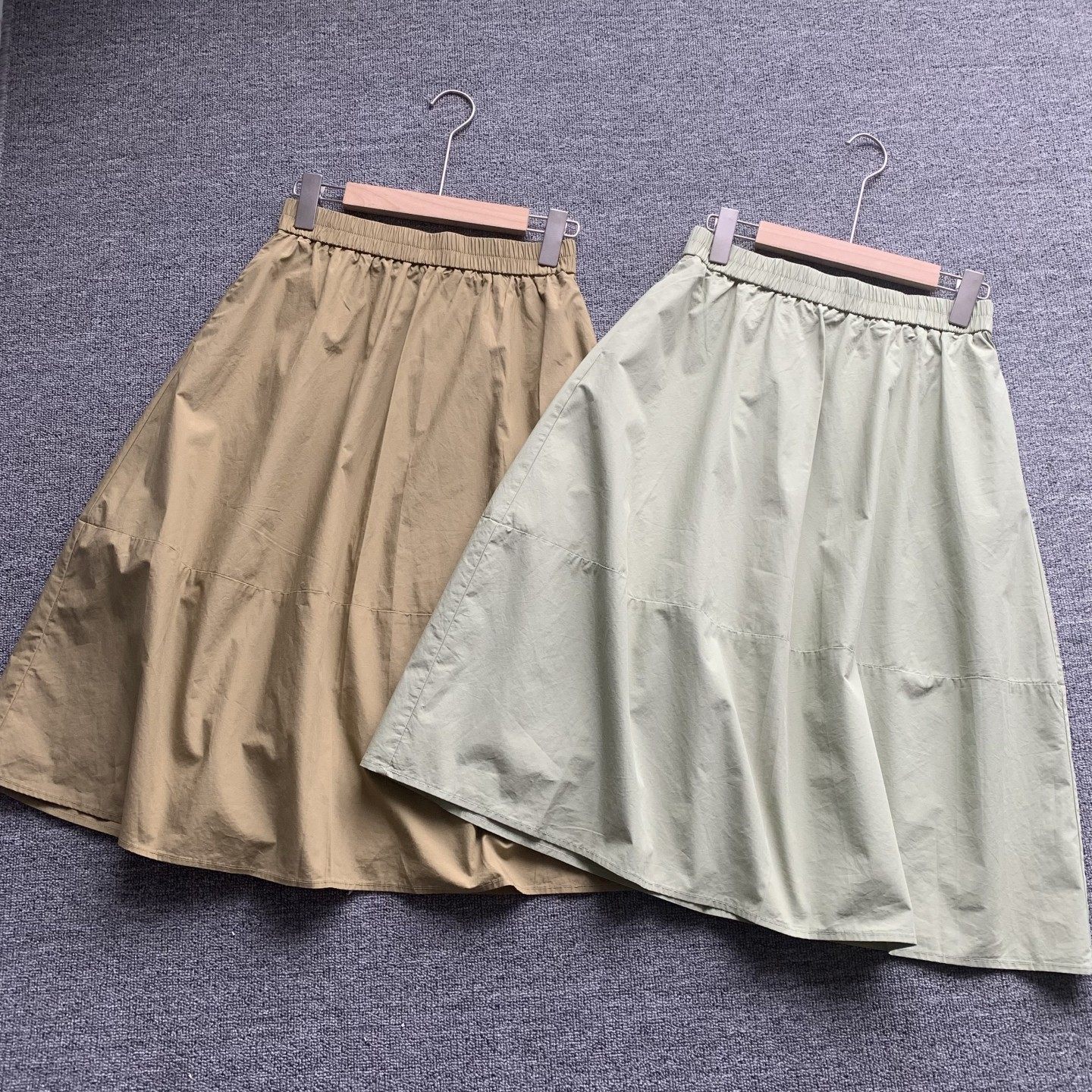 日系高品质松紧腰伞裙女中长款遮跨显瘦百搭宽松半身裙春季新款