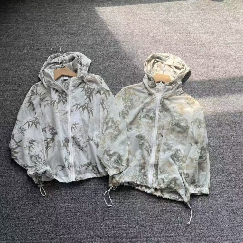 夏季男女童连帽印花防晒衣