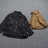 棉外套冬装 140中小男女童衬衫 秋冬季 宝宝棉衣 棉服韩版 外贸童装