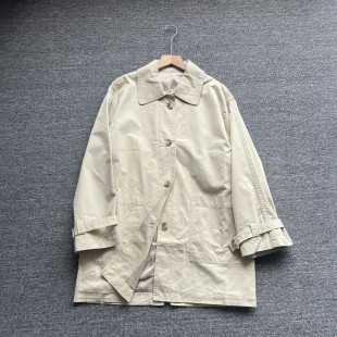 宽松休闲简约高级感别致中长款 春秋款 外套 女装 日系通勤风衣大码