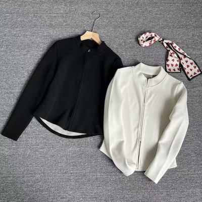 小蛮腰立领拉链外套女秋冬季新款气质百搭修身显瘦石墨烯保暖外套