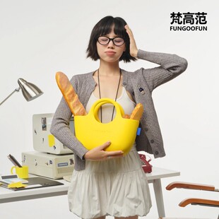 fungoofun 水桶包百搭饭盒便当袋日常通勤手提包 梵高范购购包新款