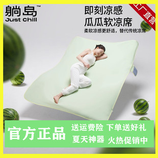 冰丝席单双人 躺岛瓜瓜凉席家用凉感抑菌软席可折叠可水洗机洗夏季