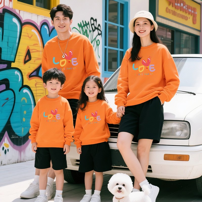 LOVE亲子装中小学生多色卫衣班服