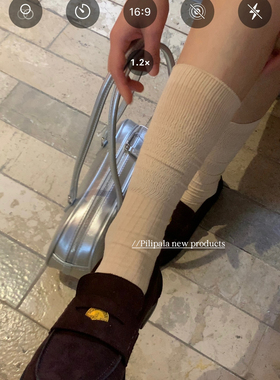 “玉米纹小腿袜”夏季薄款白色中长款堆堆袜子女韩系显瘦压力袜