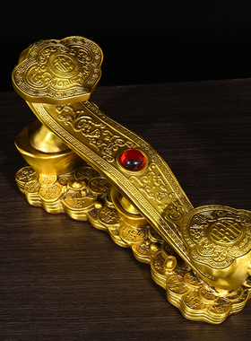 大号铜如意摆件元宝吉祥如意招财