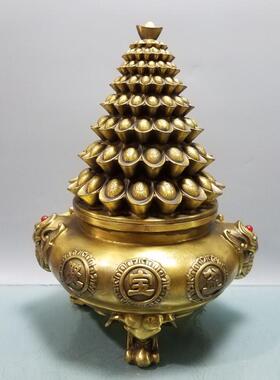 铜元宝聚宝盆招财门厅摆件家居