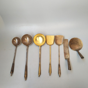 铜铲子铜勺子家用手工老式汤勺饭勺炒勺炒菜铲子豆花勺包子铲