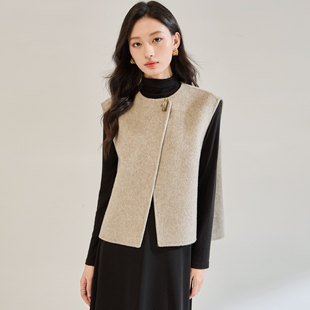 百搭无袖 轻奢气质时尚 羊毛双面呢马甲 叠穿 25秋冬