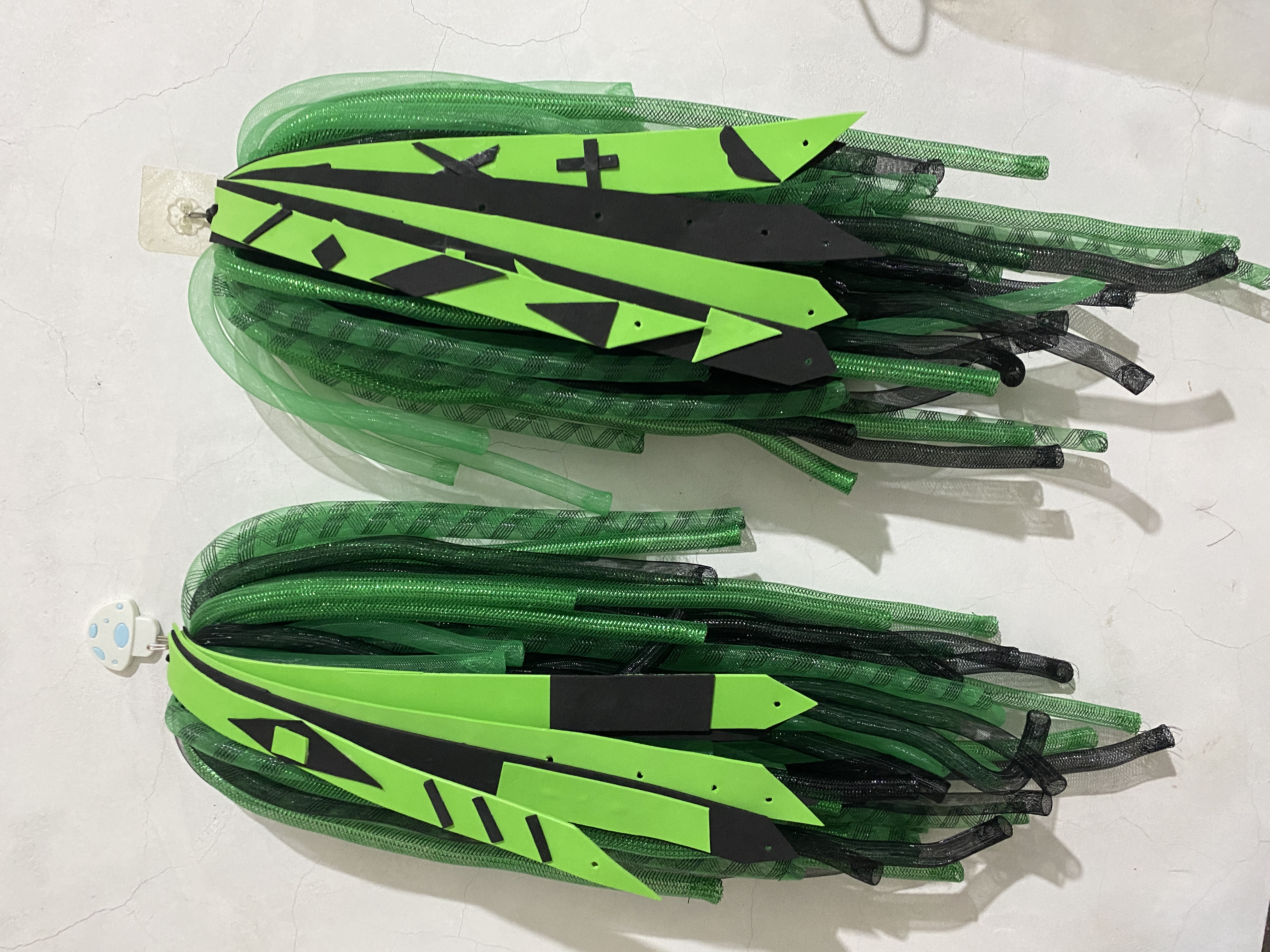 暗码牌原创-赛博哥特goth暗夜绿灵时装cyberlox头饰假发