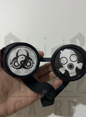 暗码牌阴阳护目镜-亚文化赛博哥特风黑色蒸汽朋克漫展cos护目镜