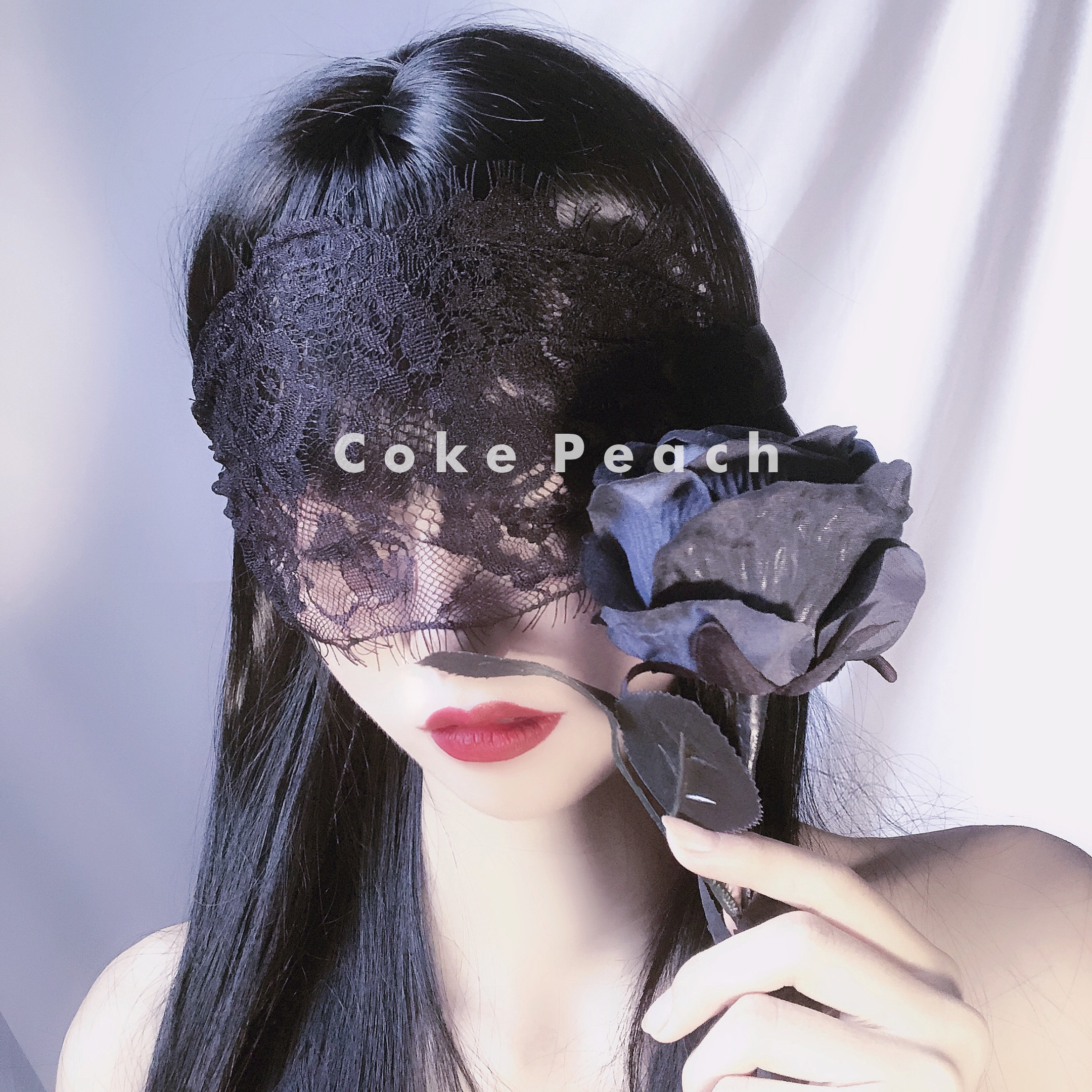 Coke Peach公主面罩蕾丝眼罩兔耳朵角色扮演头饰发箍情趣配饰合集
