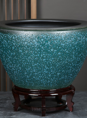 泡泡釉高温陶瓷缸养金鱼缸特大缸睡莲荷花盆碗莲缸阳台插花盆门面