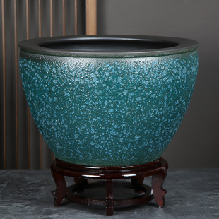 泡泡釉高温陶瓷缸养金鱼缸特大缸睡莲荷花盆碗莲缸阳台插花盆门面
