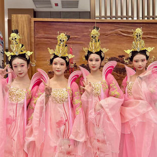 重庆北京出租古典舞年会演出服大唐盛世国色天香舞蹈国风广袖 摆裙