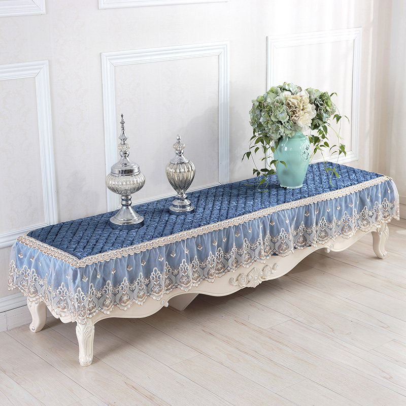 欧式电视柜罩台布盖巾电视柜桌布垫台布艺电视机柜鞋柜罩防尘罩套