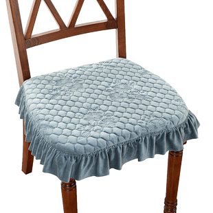 四季欧式加厚餐椅垫办公室通用椅子垫椅垫简约座垫有绑带坐垫屁垫