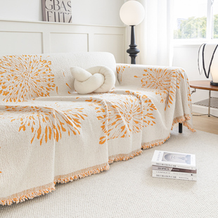 轻奢四季高级感简约防尘盖巾毛毛纱沙发专用套罩防滑盖布沙发盖巾