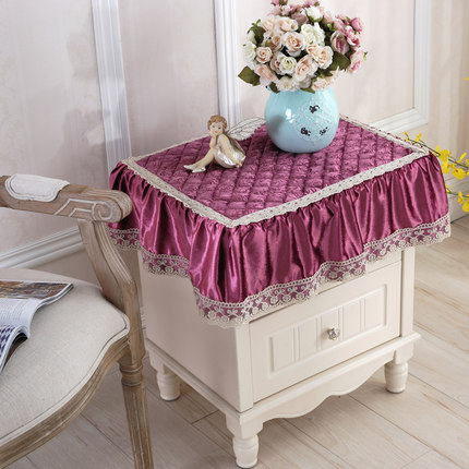 欧式电视机罩防尘罩冰箱洗衣机床头柜盖布多用巾盖巾小桌布小方巾