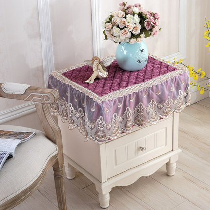 欧式电视机罩防尘罩冰箱洗衣机床头柜盖布多用巾盖巾小桌布小方巾