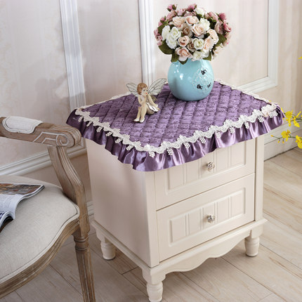 欧式电视机罩防尘罩冰箱洗衣机床头柜盖布多用巾盖巾小桌布小方巾