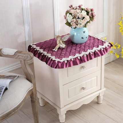 欧式电视机罩防尘罩冰箱洗衣机床头柜盖布多用巾盖巾小桌布小方巾