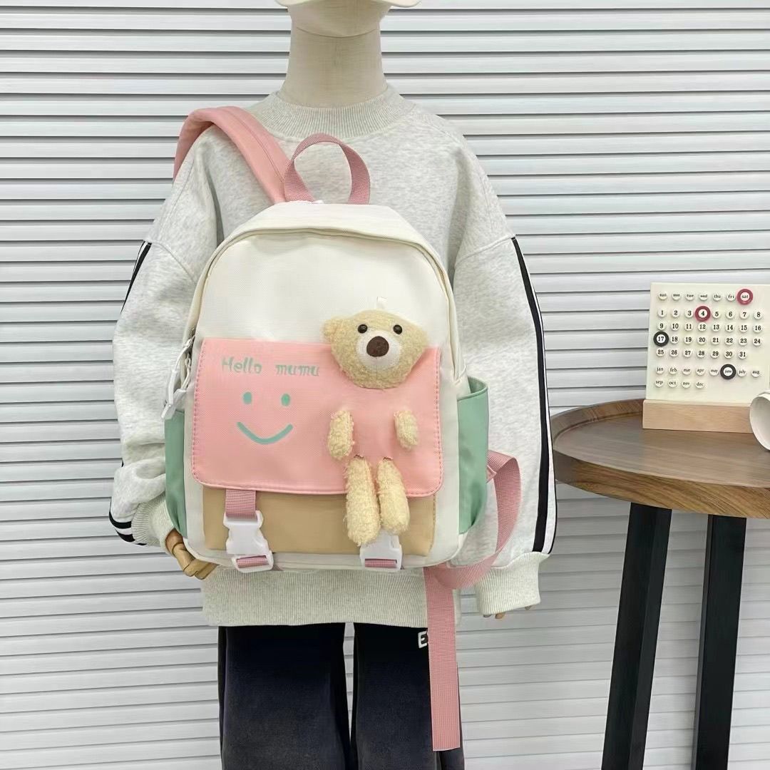 撞色洋气可爱超萌书包幼儿园书包