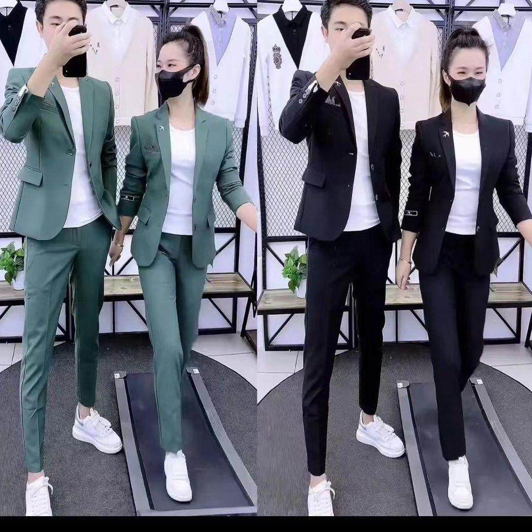 2024春季新款纯色修身西服套装