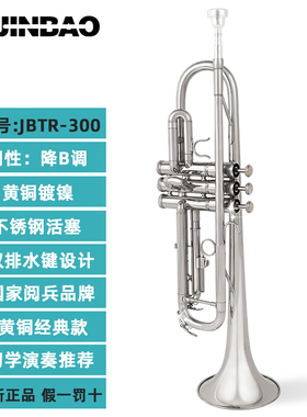 津宝JBTR-300黄铜镀镍小号降B调专业演奏考级漆金西洋吹管乐器