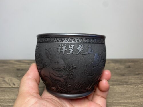 孙氏制陶宜兴紫砂壶茶具主人杯220毫升石黄口宜兴紫砂茶具紫砂杯