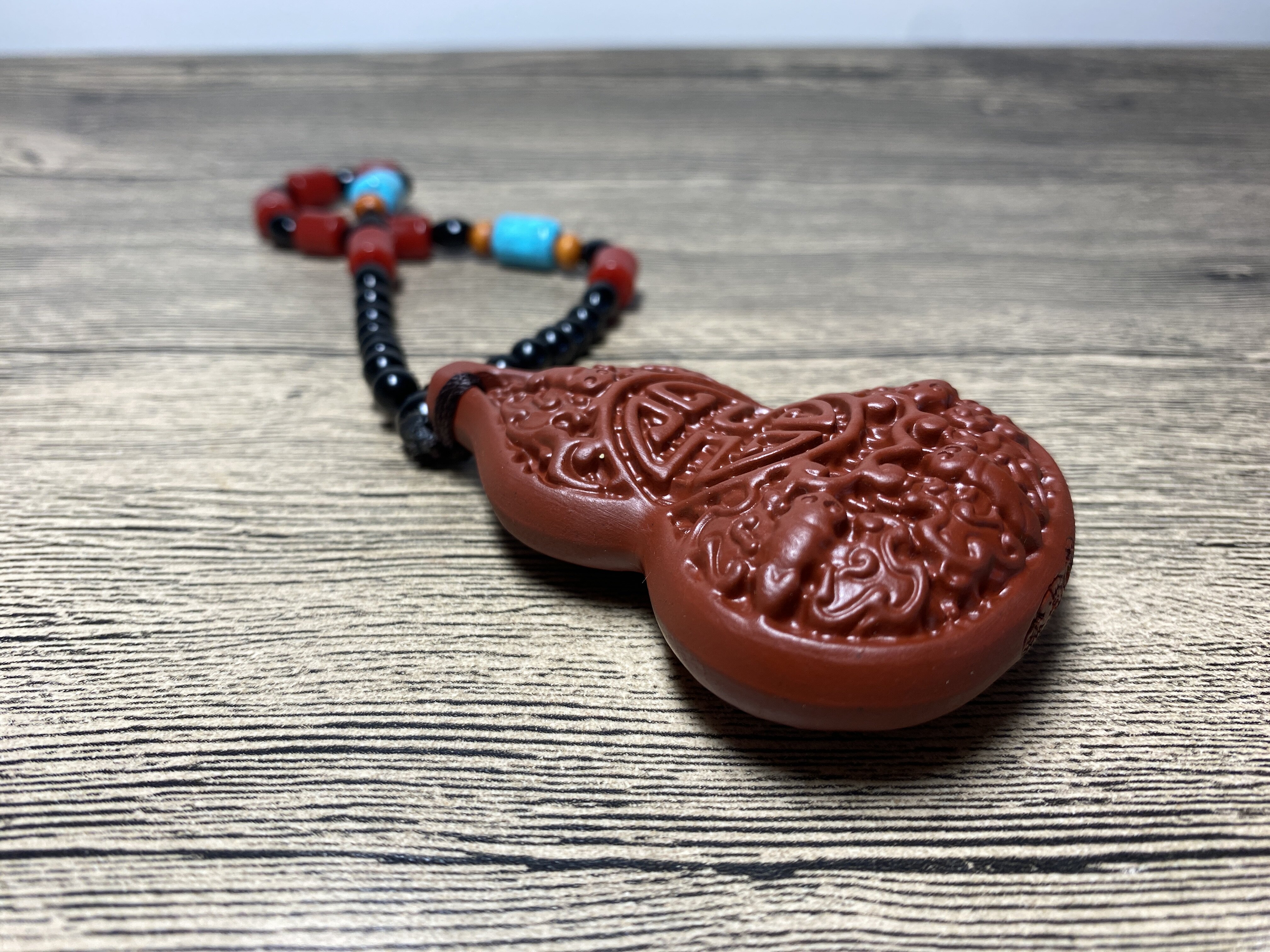 宜兴紫砂朱泥福禄葫芦挂件 茶宠 茶玩 工艺品 高档礼物饰品 精致