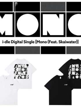 i-dle数字单曲[Mono (Feat. Skaiwater)]概念照印花纯棉短袖T恤