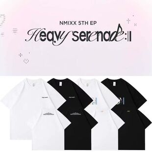 NMIXX专辑HeavySerenade快闪周边衣服同款短袖T恤纯棉印花打歌服