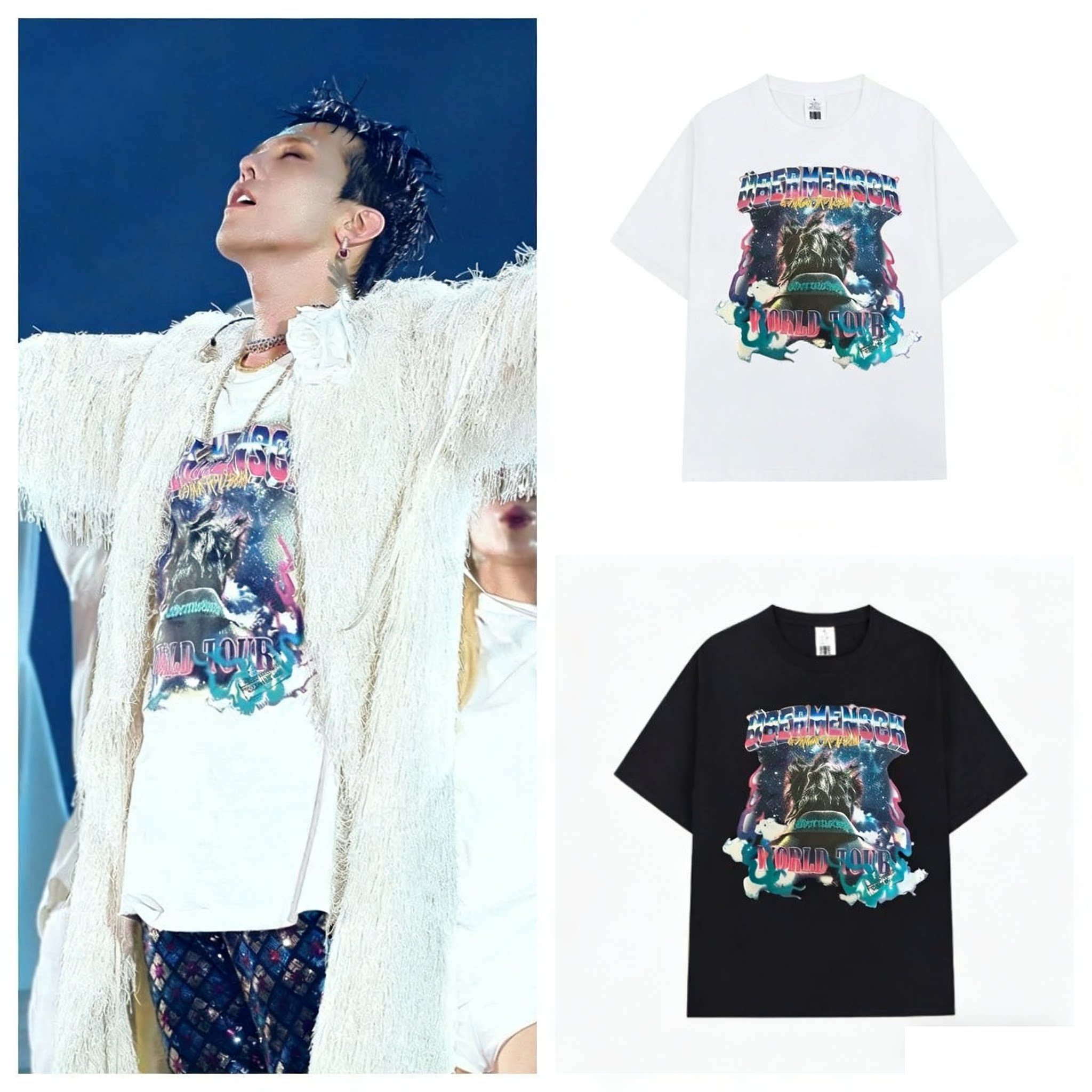 GD权志龙Ubermensch演唱会首尔安可场周边同款纯棉短袖T恤男女